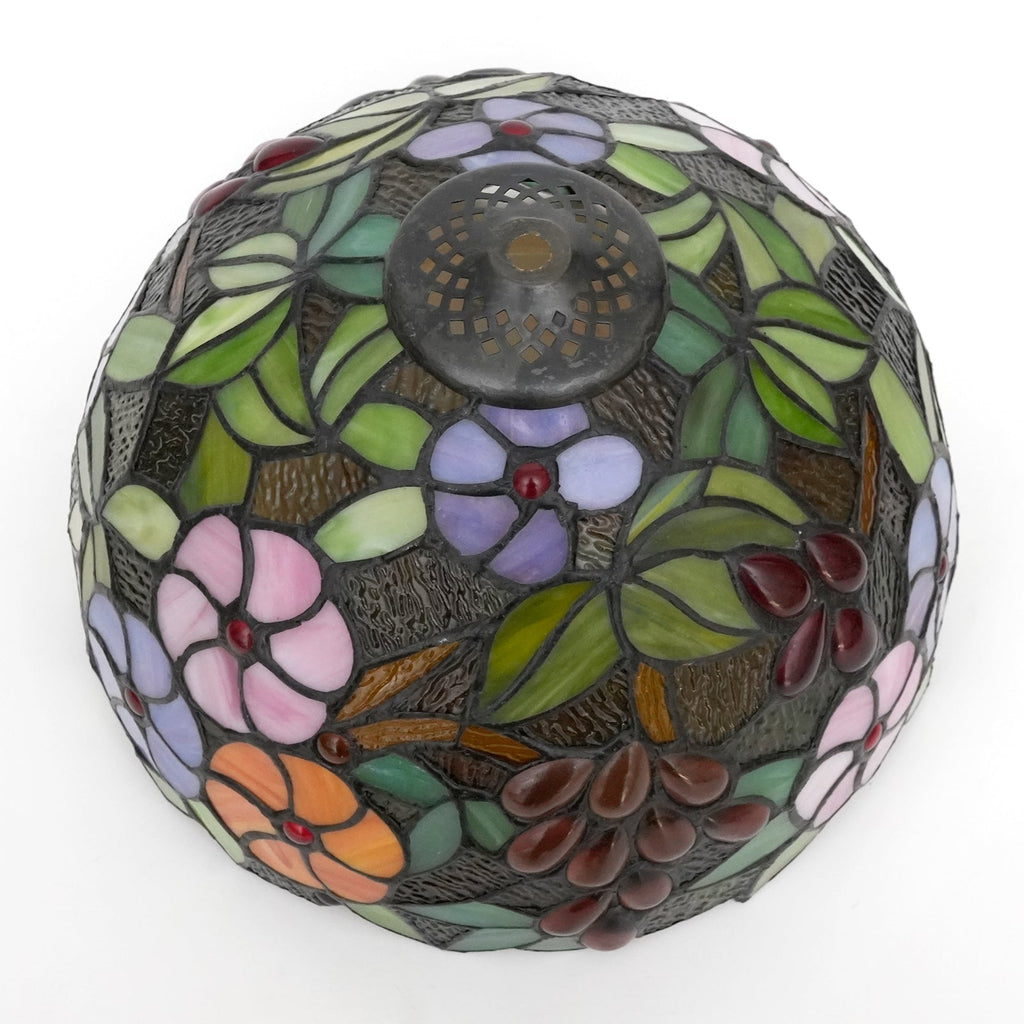 Multicolor Floral Tiffany Style Stained Glass Lampshade