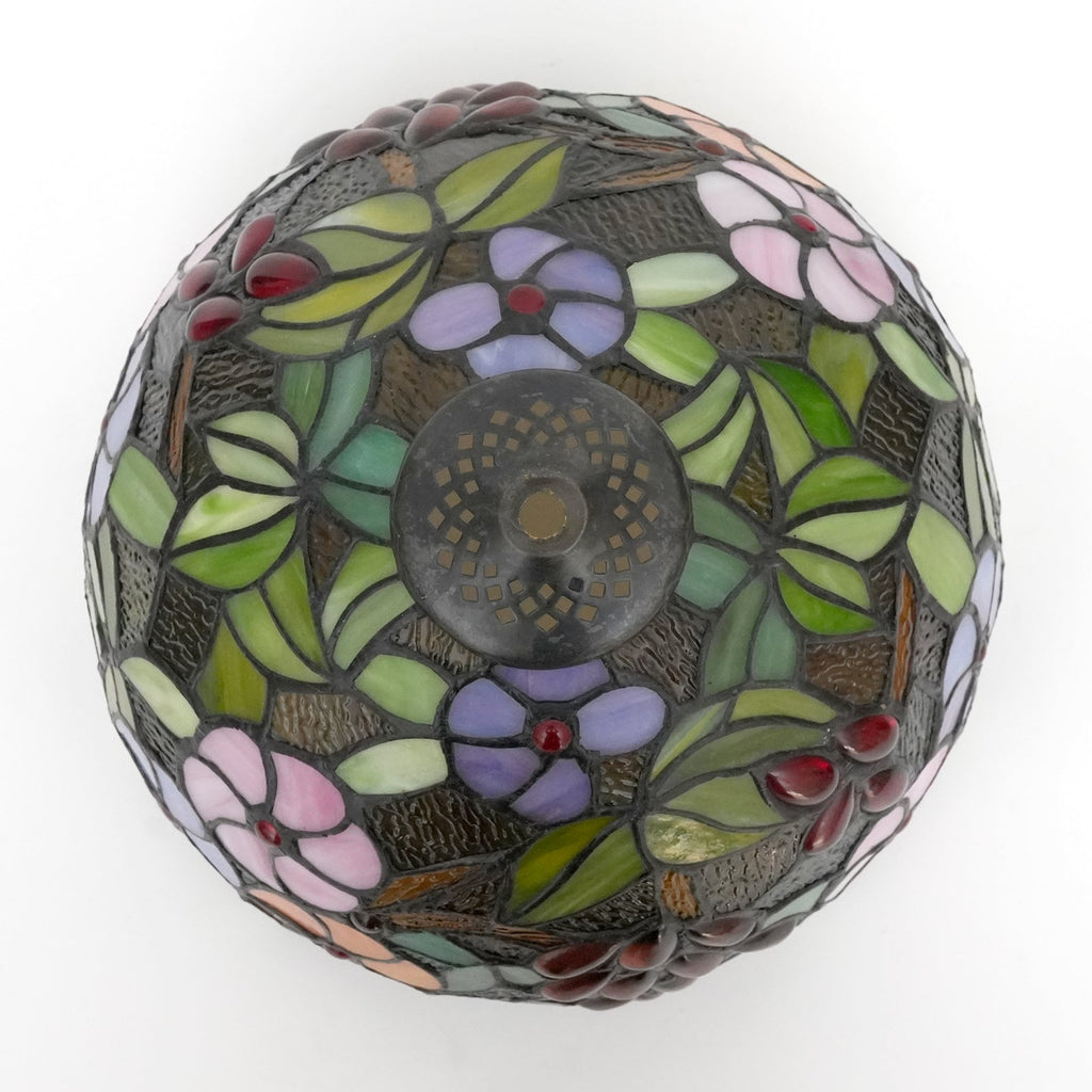 Multicolor Floral Tiffany Style Stained Glass Lampshade