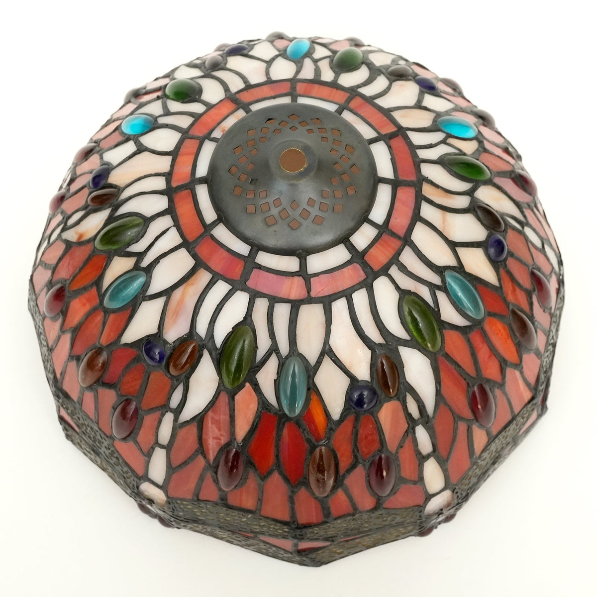 Red Dragonfly Tiffany Tinted Glass Lampshade