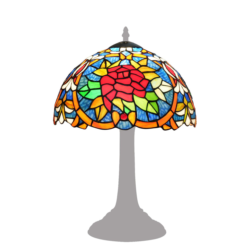 Pink Tiffany Style Stained Glass Lampshade