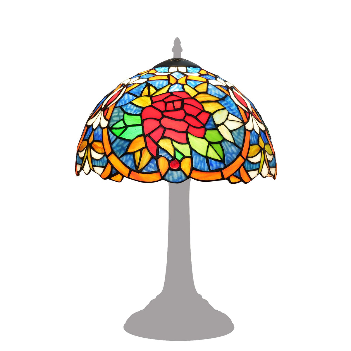 Pink Tiffany Style Stained Glass Lampshade