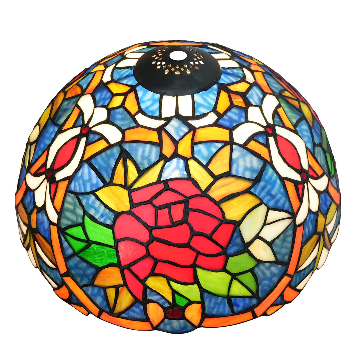 Pink Tiffany Style Stained Glass Lampshade