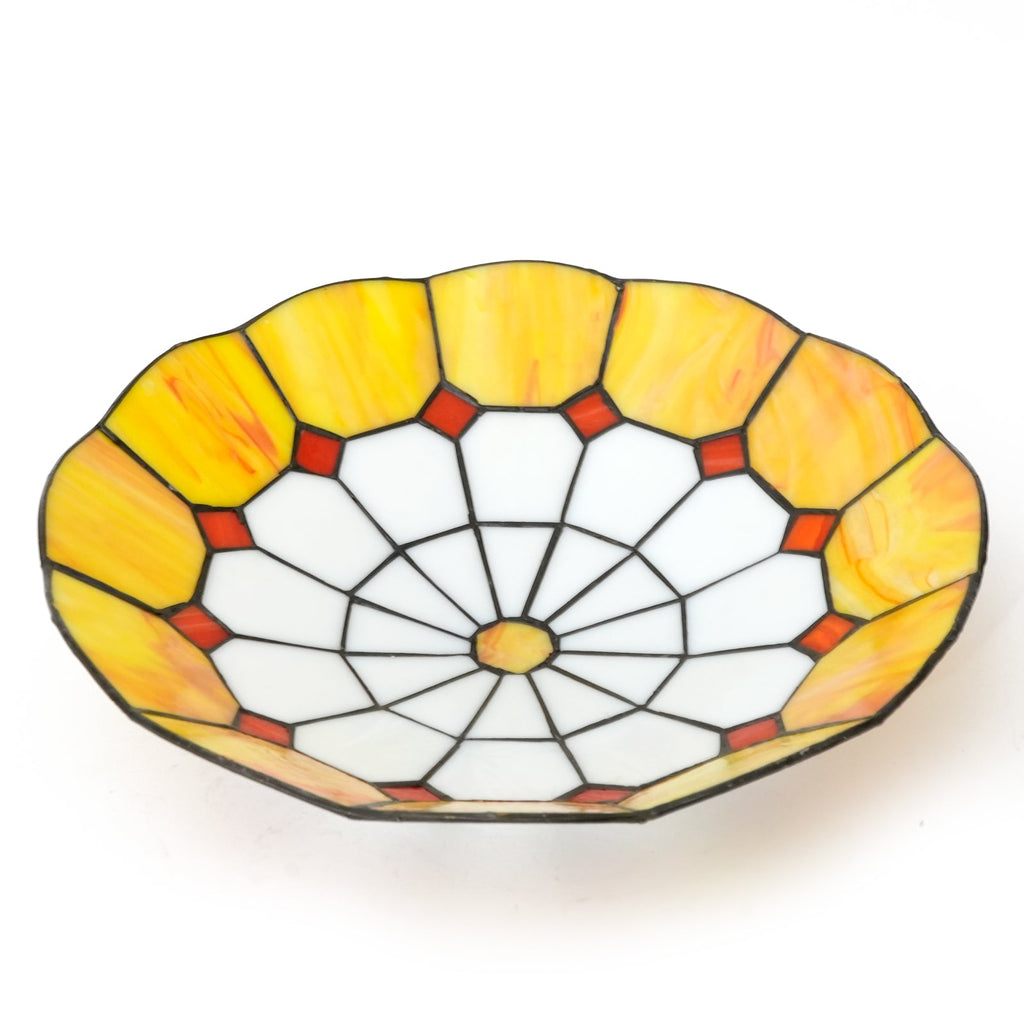 Amber Tiffany Style Tinted Glass Lampshade