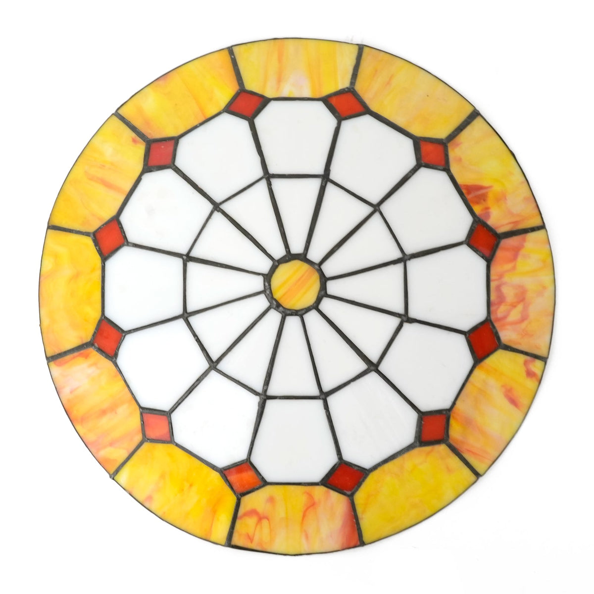 Amber Tiffany Style Tinted Glass Lampshade