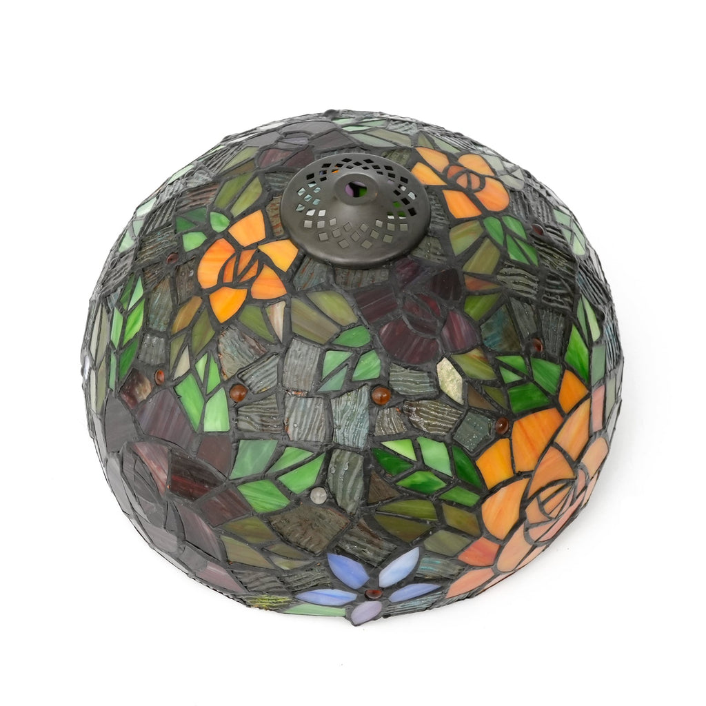 Tiffany Floral Mosaic Stained Glass Lampshade
