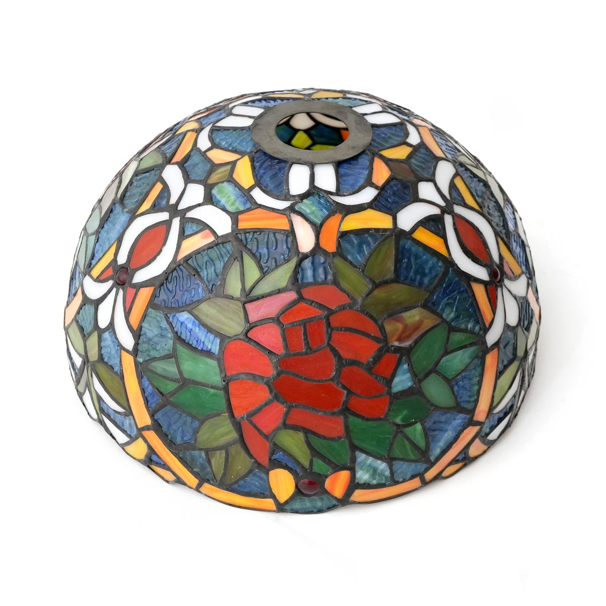 Tiffany Lampshade in Floral Pink Tinted Glass