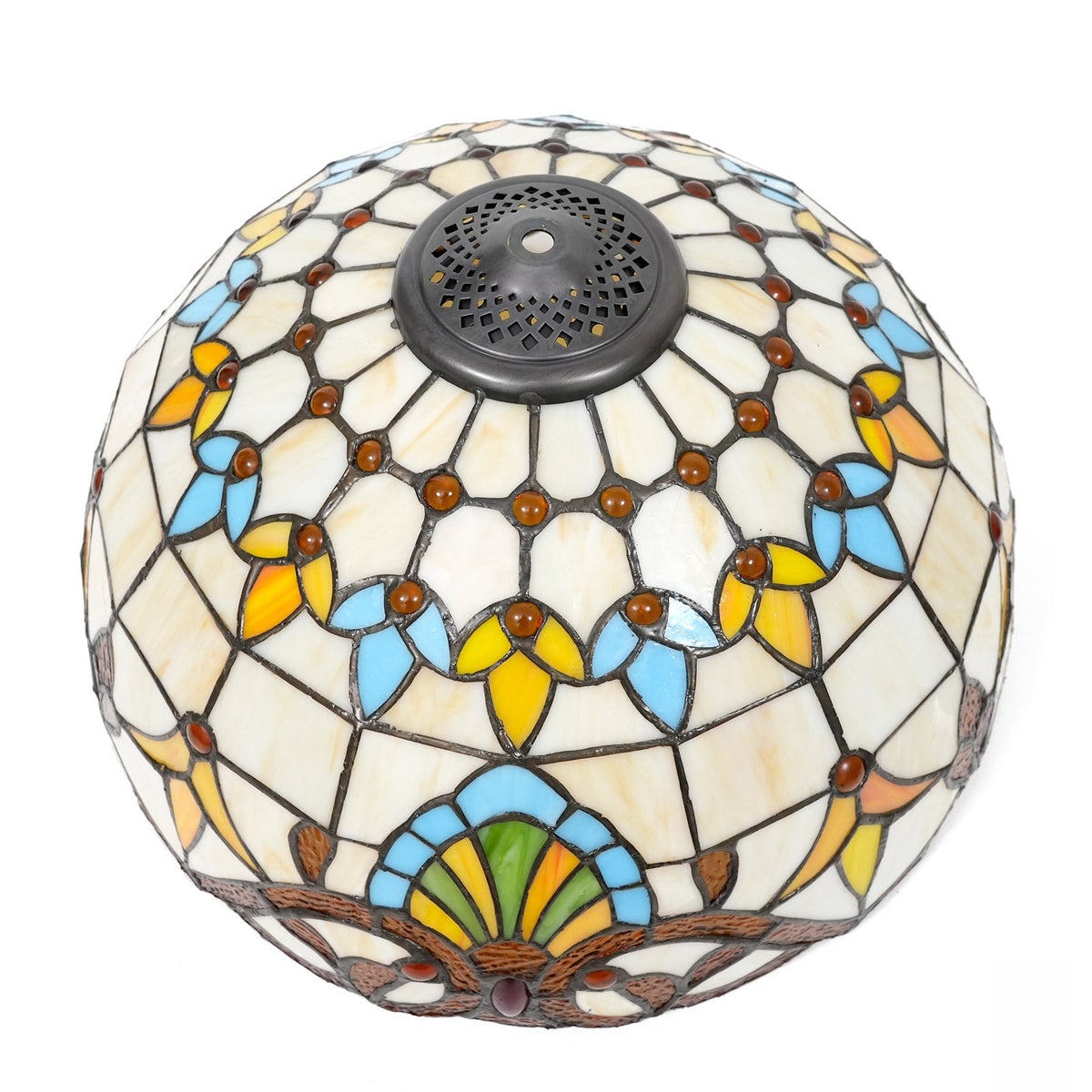 Floral Tiffany Style Stained Glass Lampshade