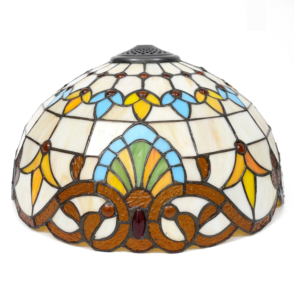 Floral Tiffany Style Stained Glass Lampshade