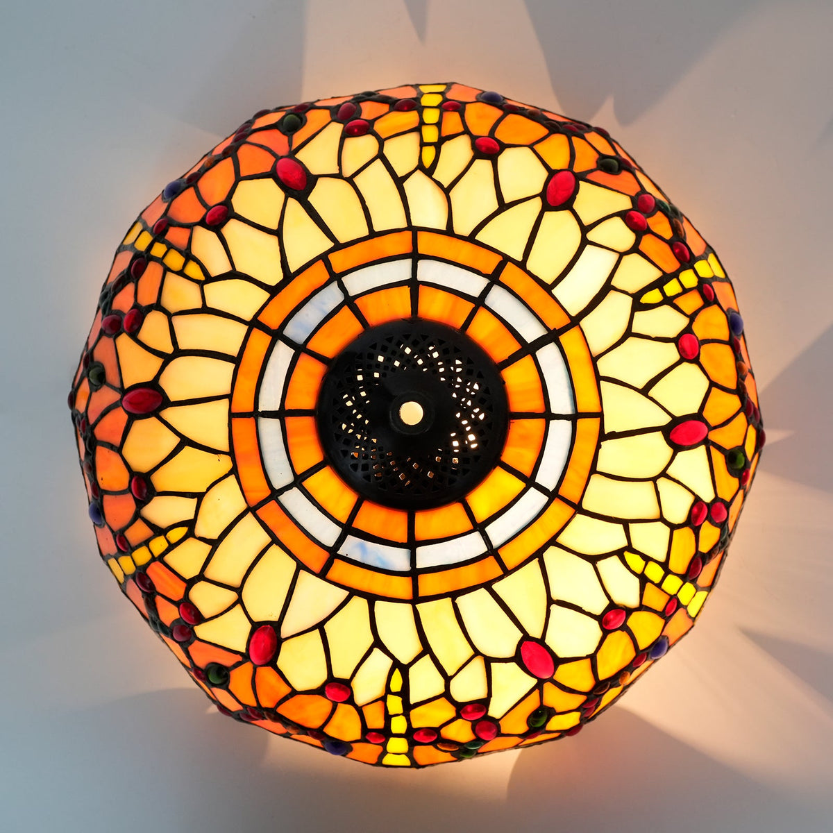 Tiffany Style Dragonfly Stained Glass Lampshade