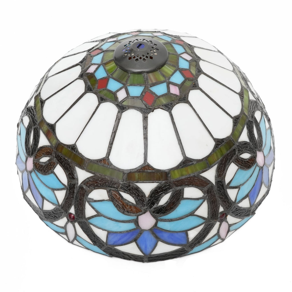 Multicolor stained glass lampshade in Tiffany style