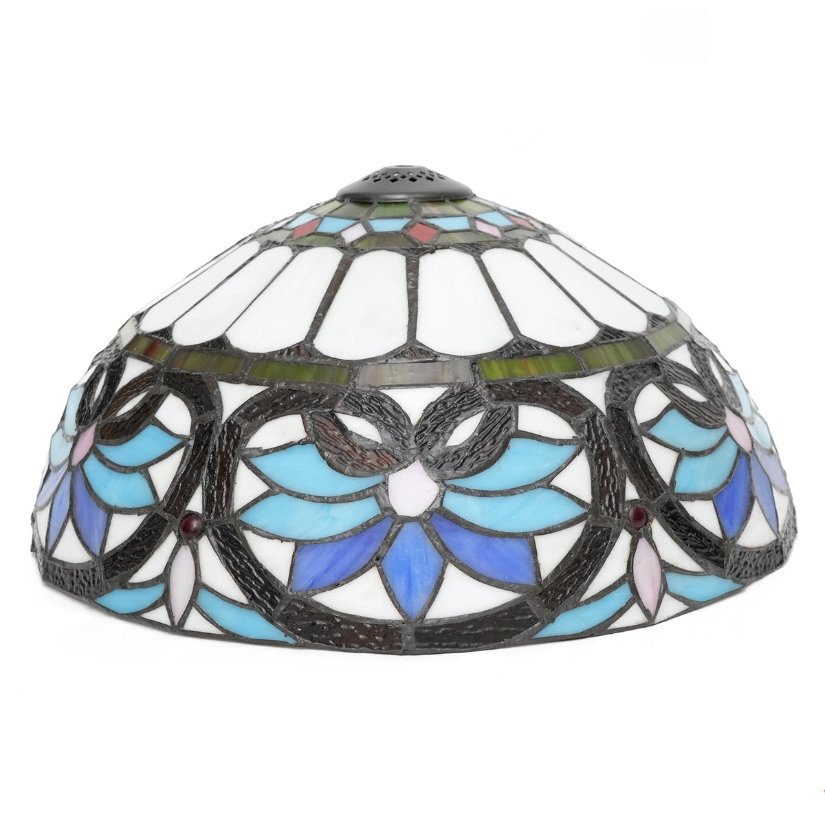 Multicolor stained glass lampshade in Tiffany style