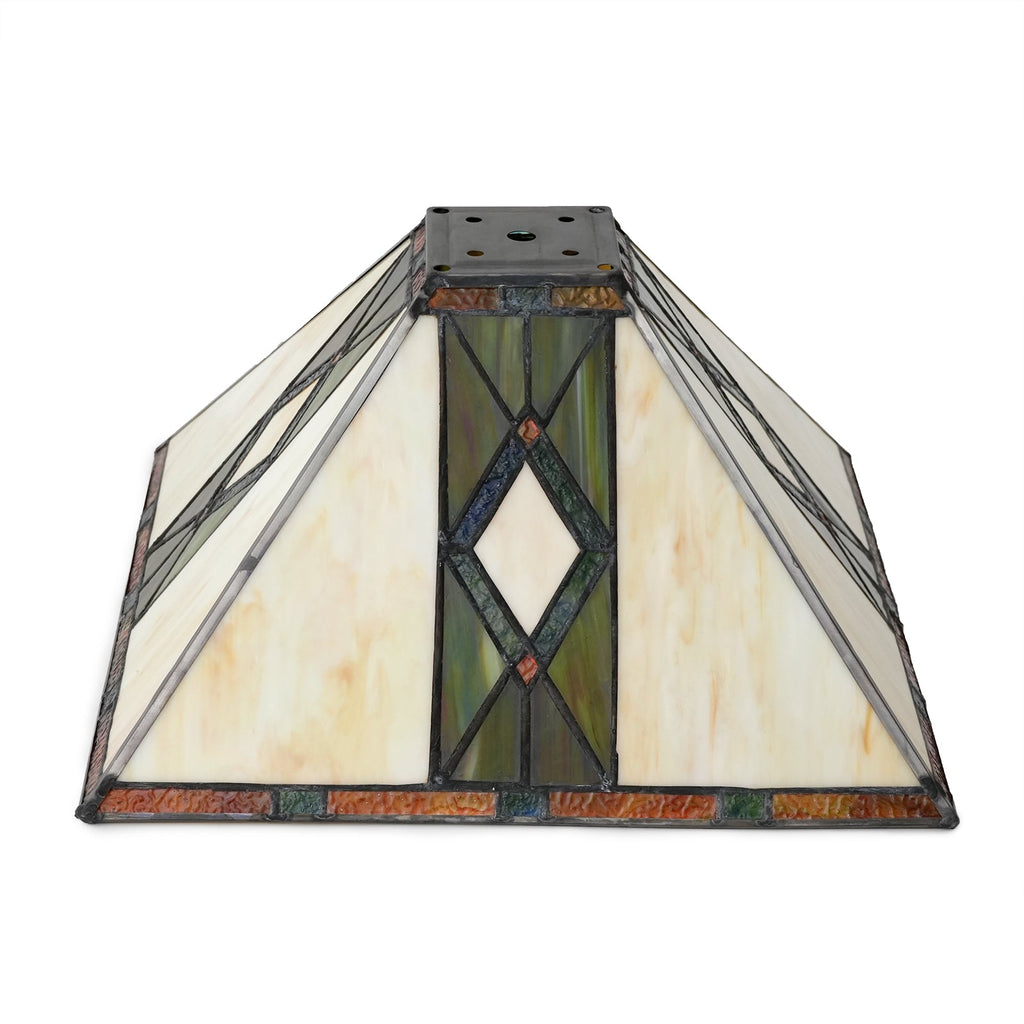 Art Deco ceiling light in amber-tinted glass