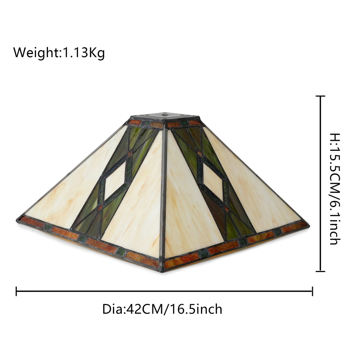 Art Deco ceiling light in amber-tinted glass