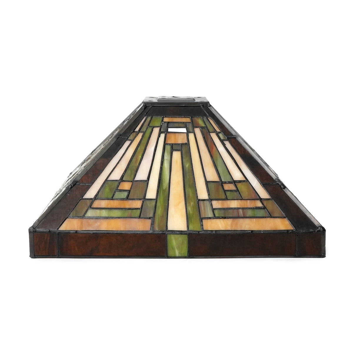 Amber Geometric Tinted Glass Lampshade