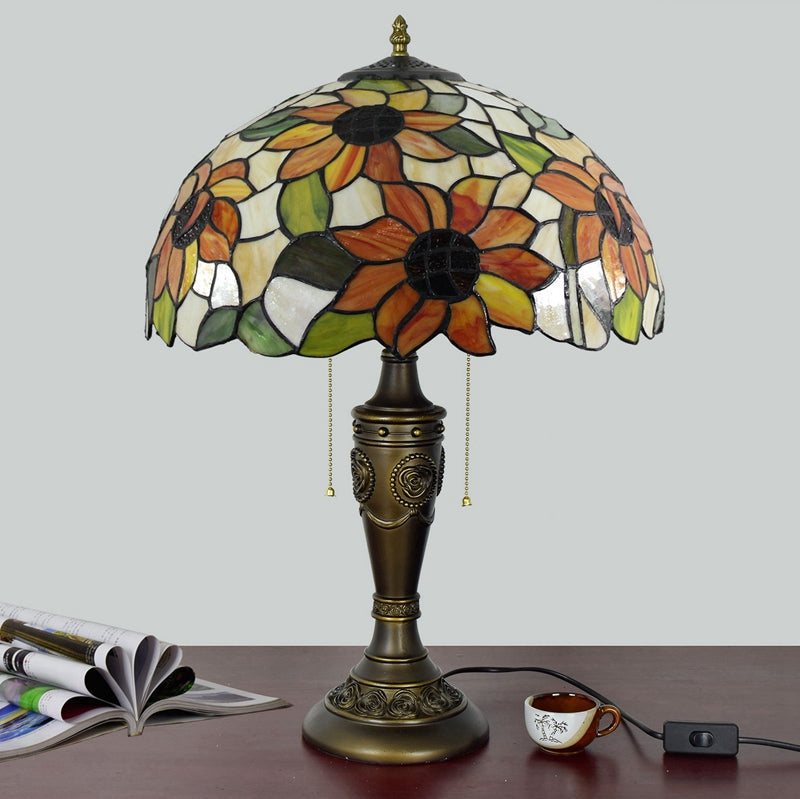 Sunflower Stained Glass Tiffany Table Lamp