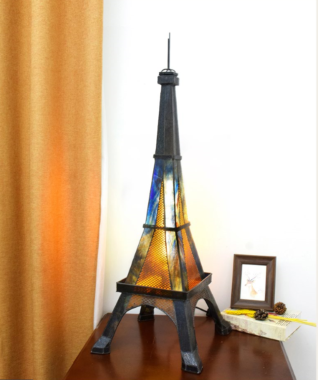 Eiffel Tower Lamp, 90cm, Tiffany Style