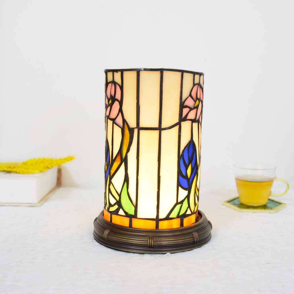 Floral Tiffany Style Stained Glass Diffuser Lamp