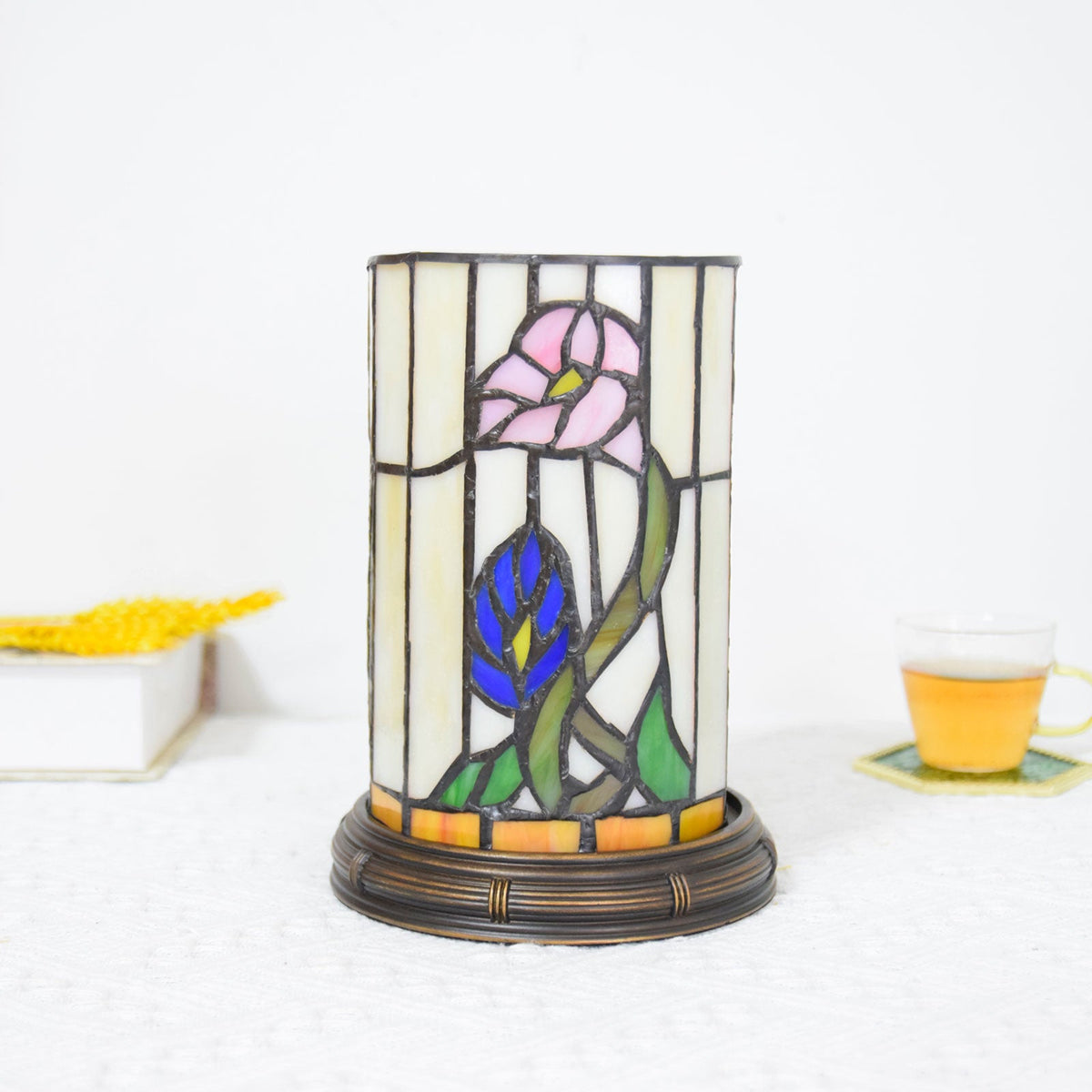 Floral Tiffany Style Stained Glass Diffuser Lamp