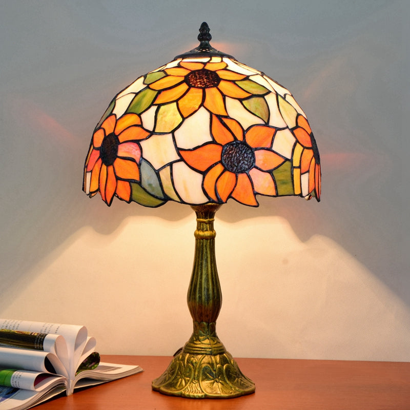 Sunflower Tiffany Style Stained Glass Table Lamp