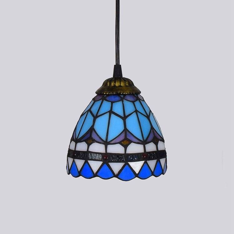 Tiffany Blue Tinted Glass Pendant Light