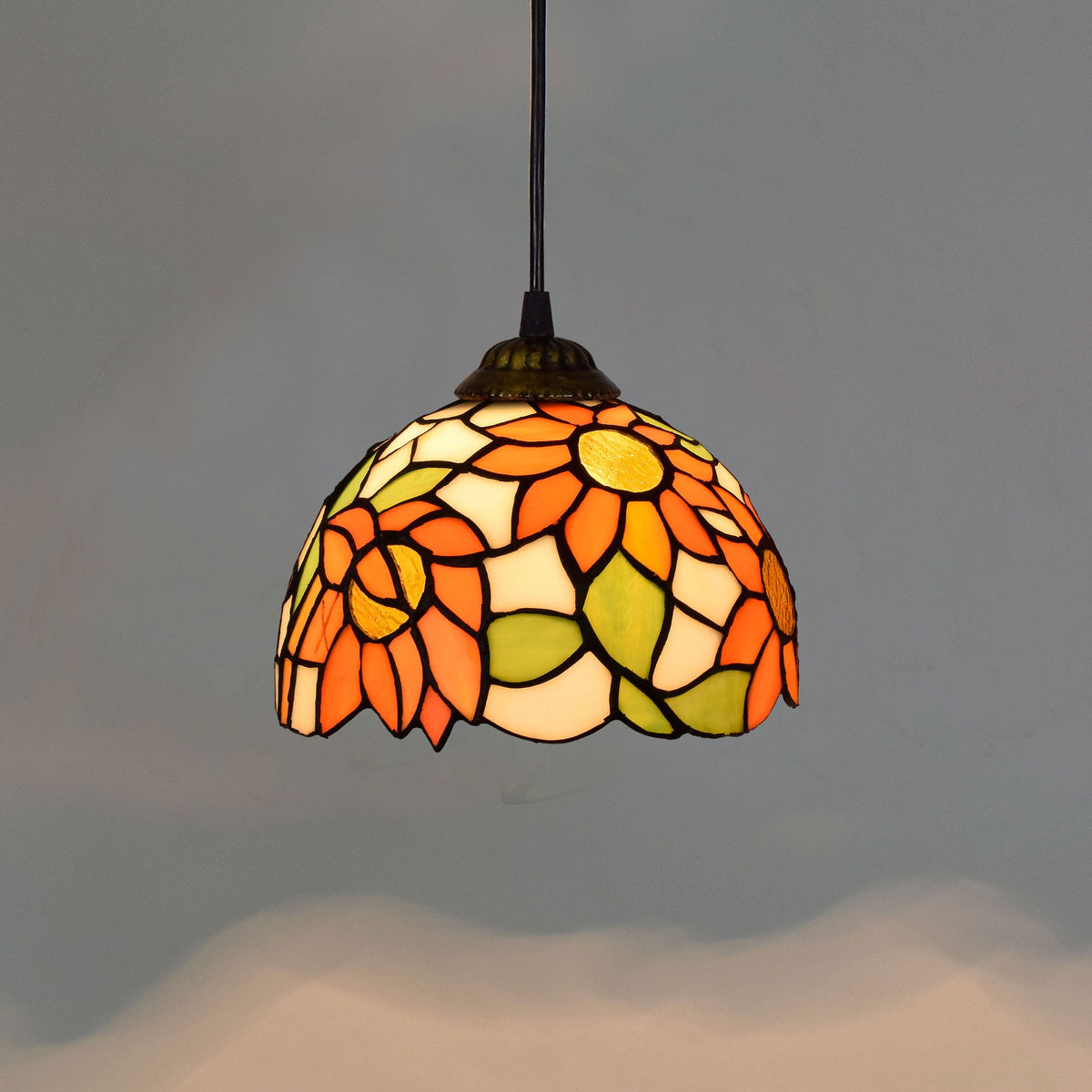 Floral Glass Tiffany Pendant Light