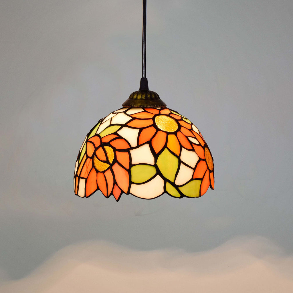 Floral Glass Tiffany Pendant Light