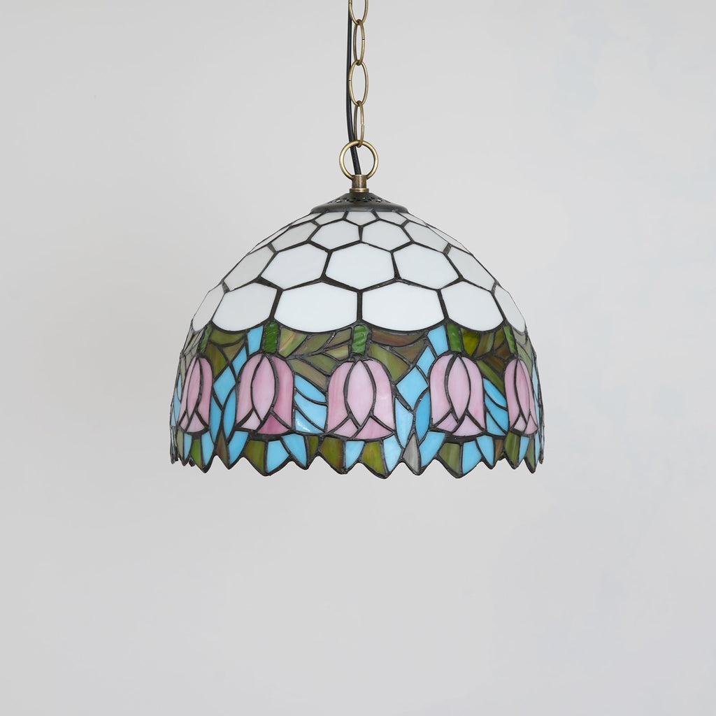 Tiffany Style Tinted Glass Pendant Light