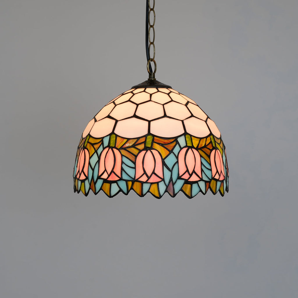 Tiffany Style Tinted Glass Pendant Light