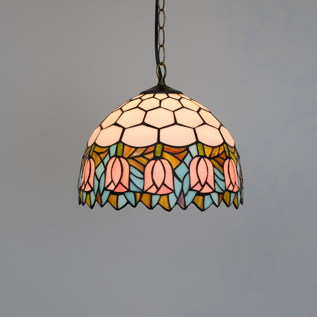 Tiffany Style Tinted Glass Pendant Light