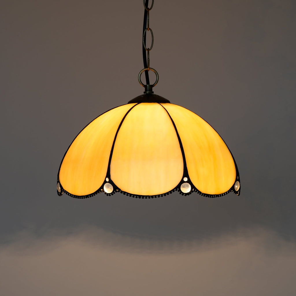 Tiffany Style Floral Stained Glass Pendant Light