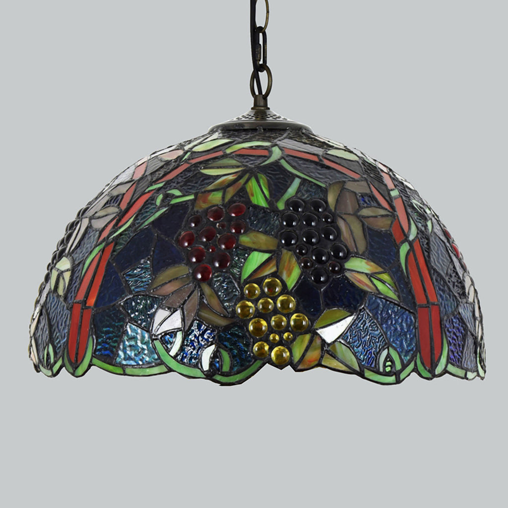 Tiffany Stained Glass Grape Pendant Light