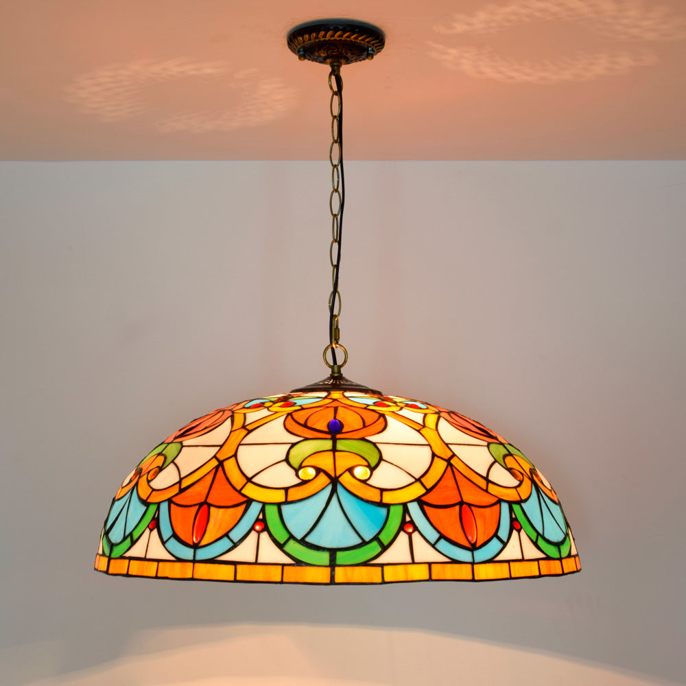 Multicolor Tiffany-Style Stained Glass Hanging Decoration