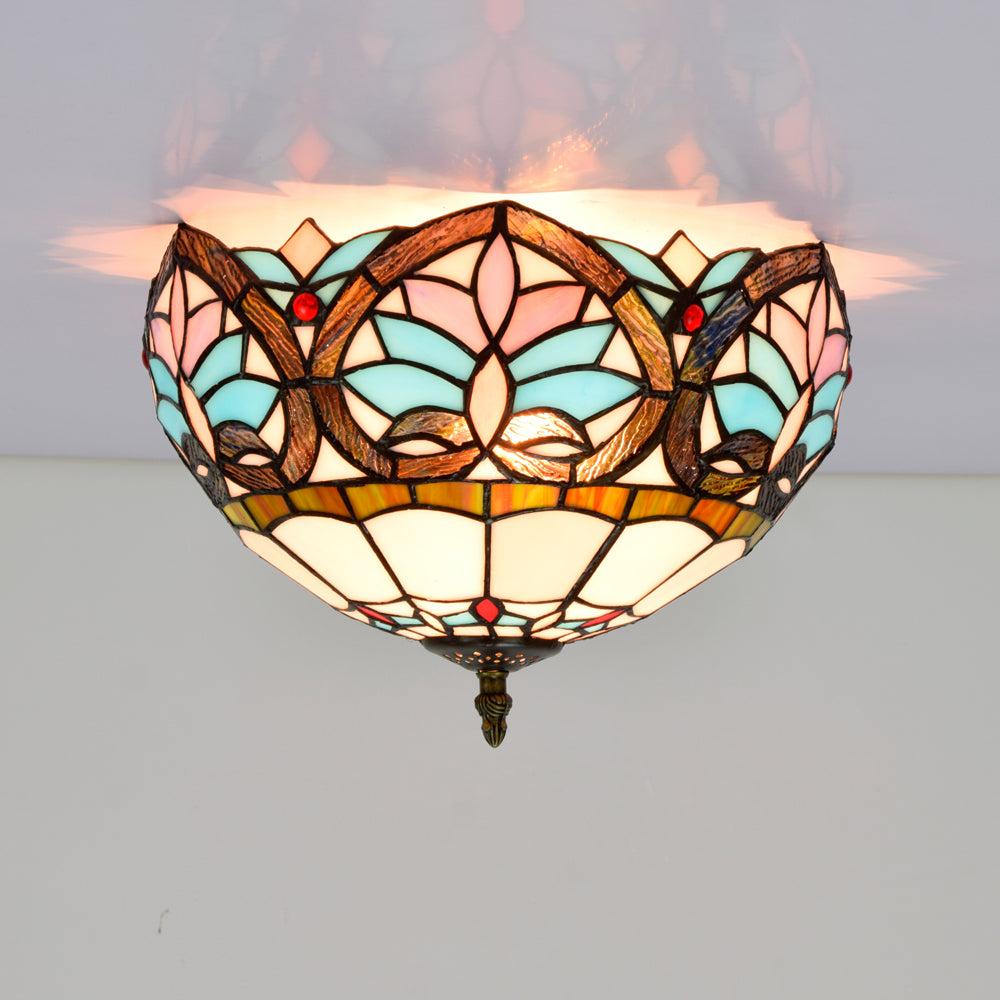 Multicolor Tiffany Stained Glass Ceiling Light