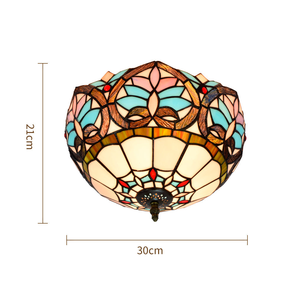 Multicolor Tiffany Stained Glass Ceiling Light