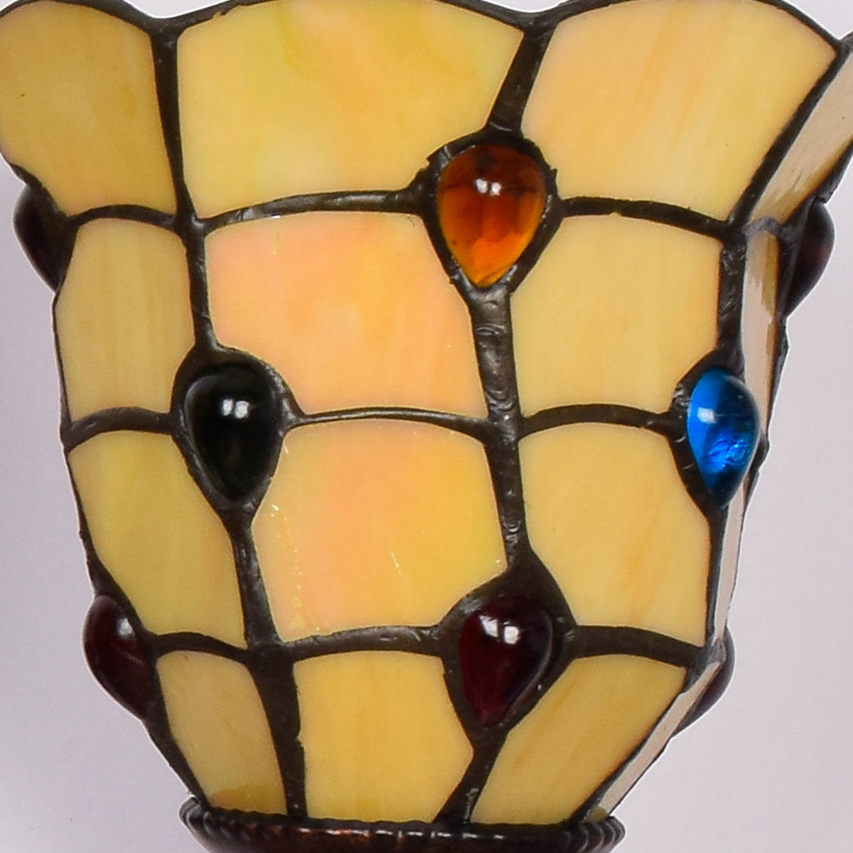 Triple Wall Sconce in Tinted Glass and Antique Bronze