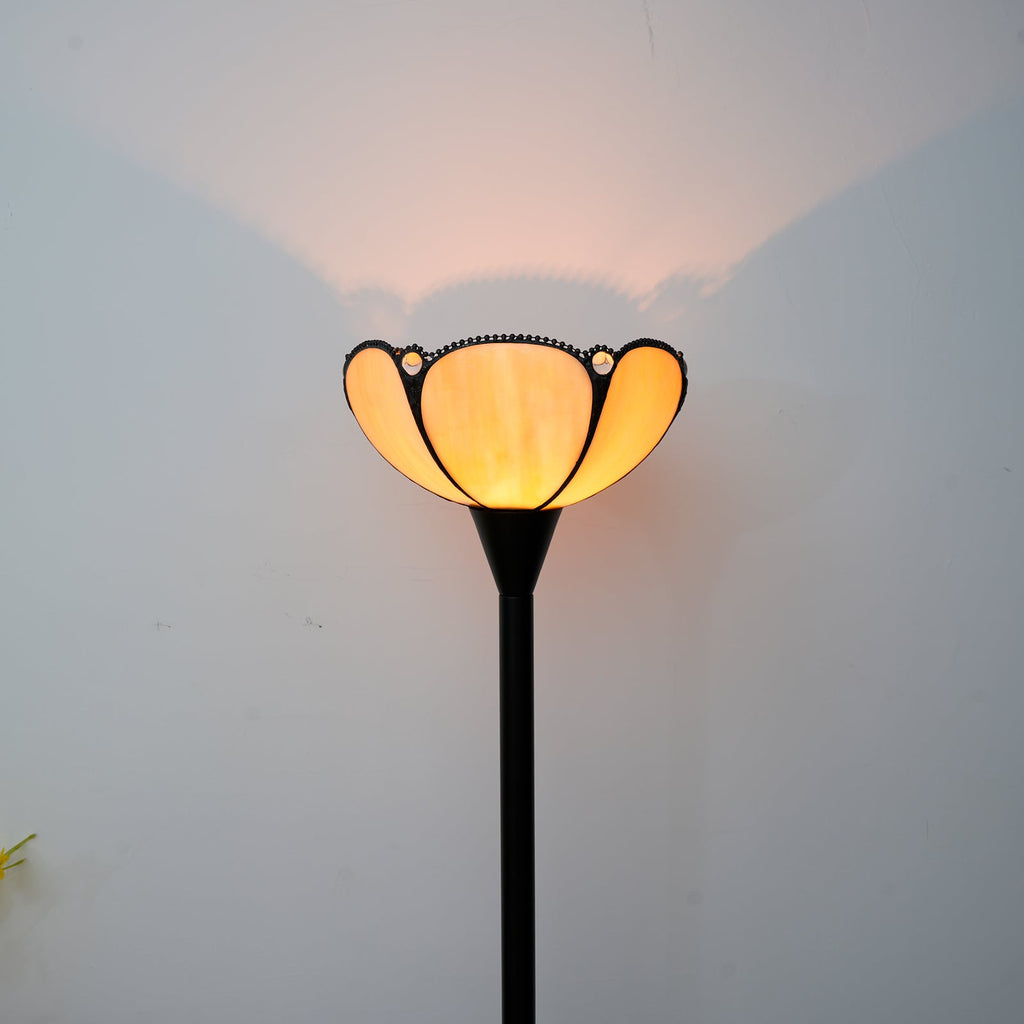 Tiffany Style Floor Lamp in Opalescent Glass