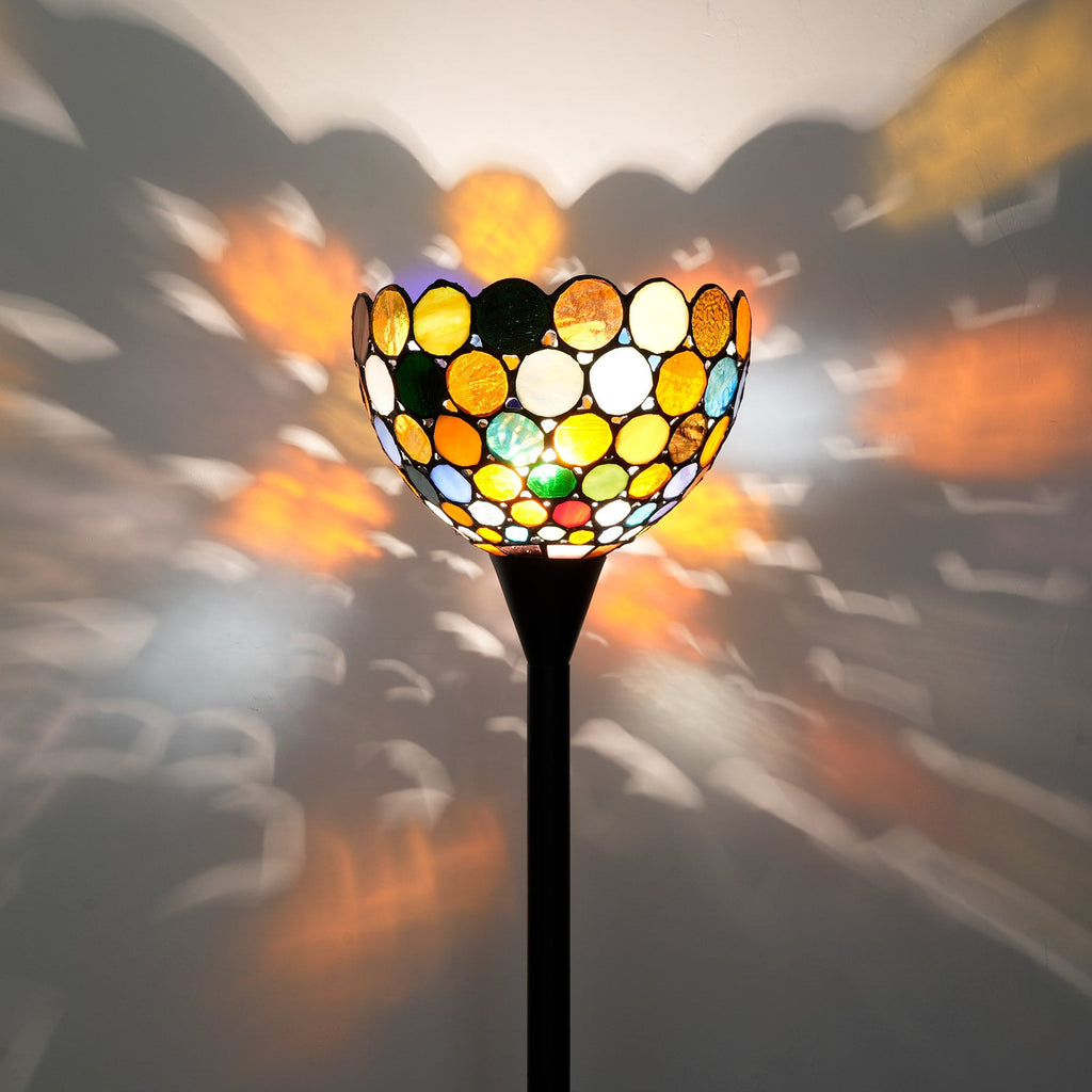Mosaic Floor Lamp with Multicolored Dots