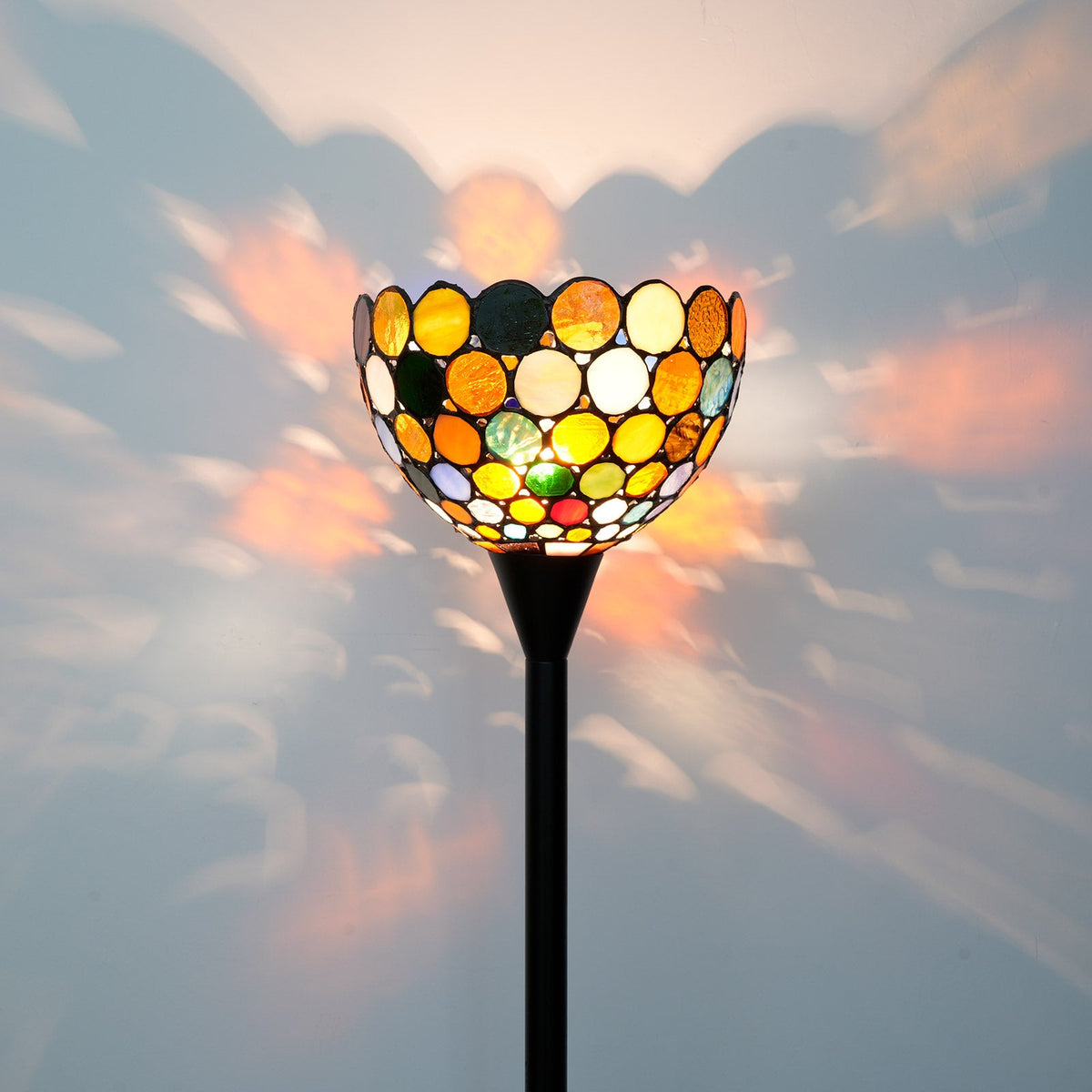 Mosaic Floor Lamp with Multicolored Dots
