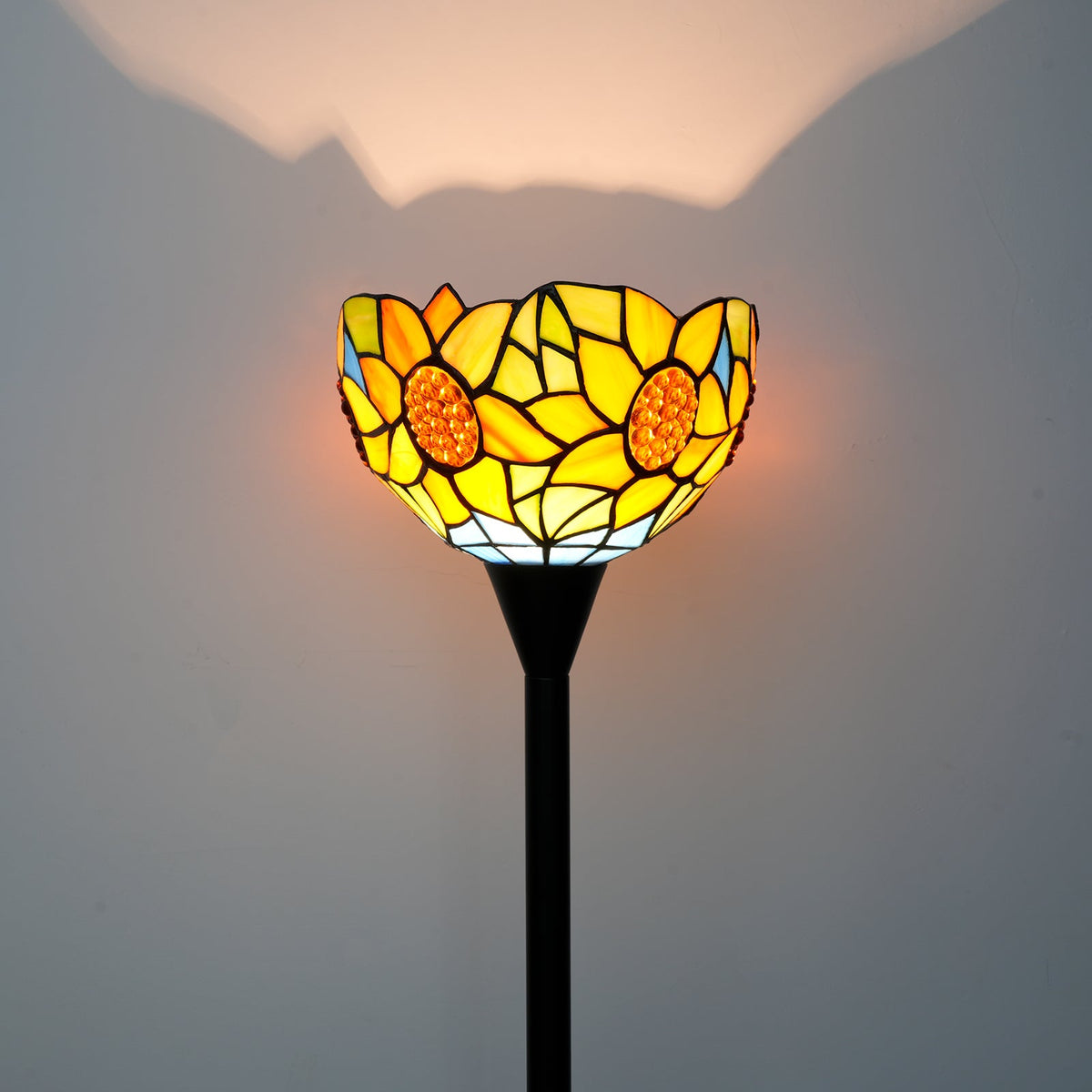 Tiffany Style Sunflower Stained Glass Floor Lamp