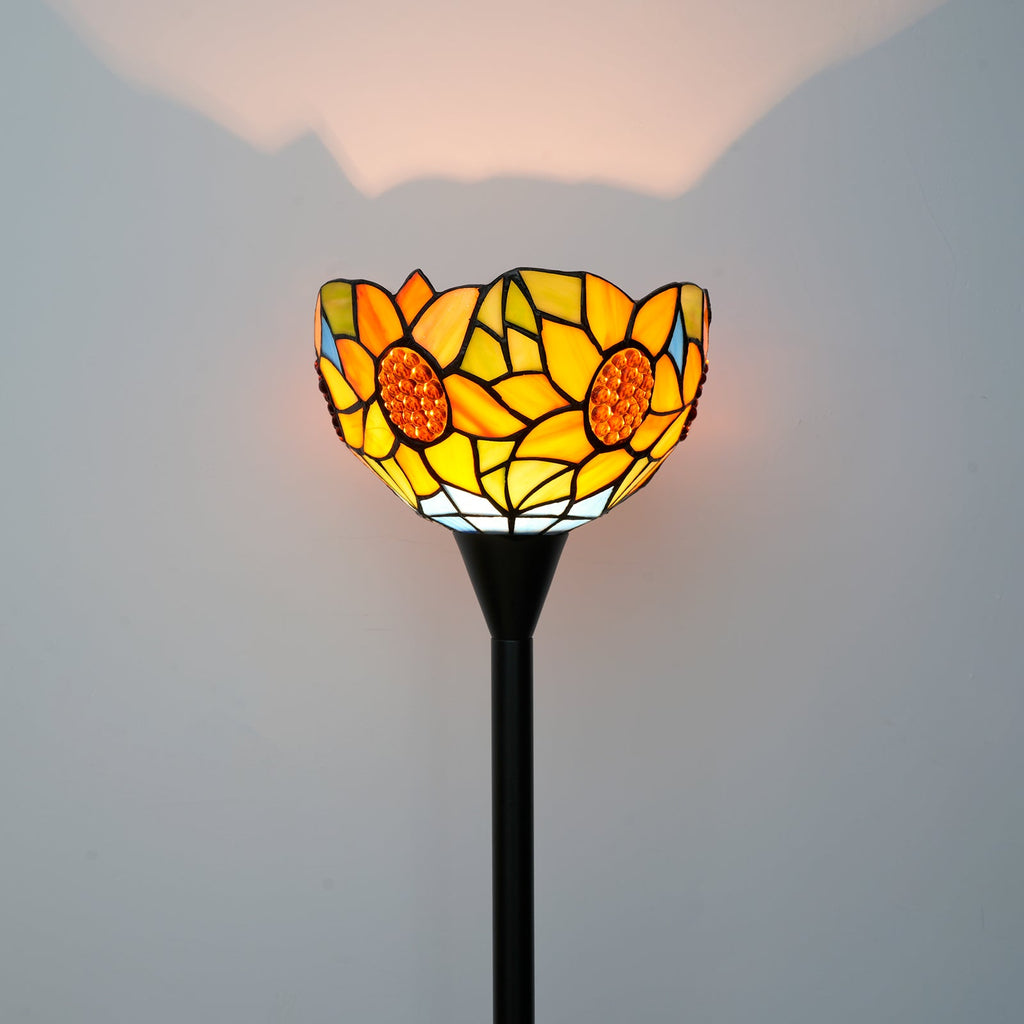 Tiffany Style Sunflower Stained Glass Floor Lamp