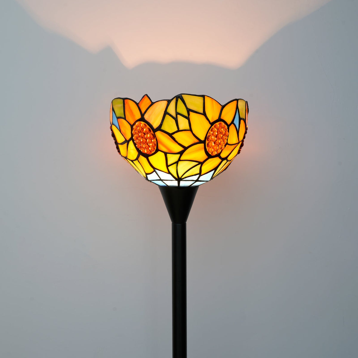 Tiffany Style Sunflower Stained Glass Floor Lamp