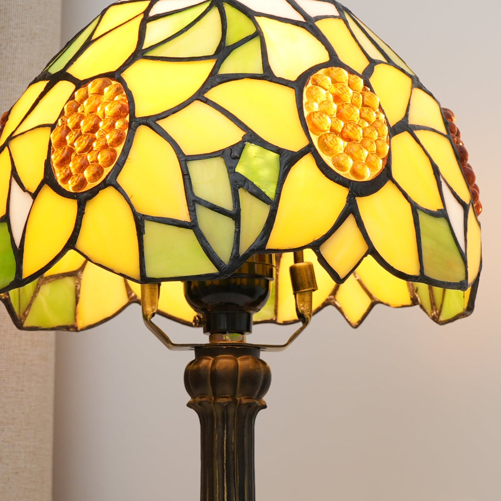 Sunflower Stained Glass Tiffany Table Lamp