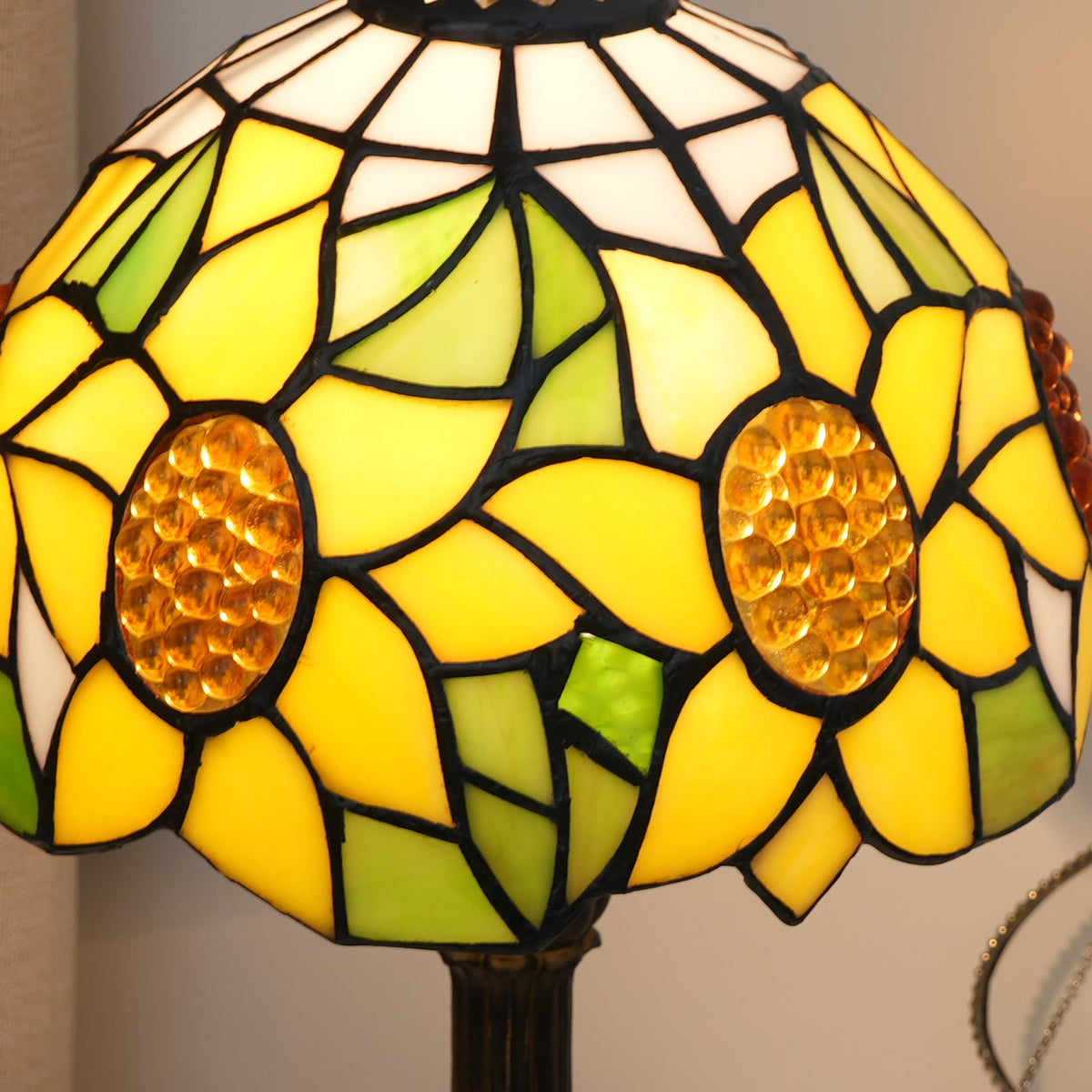 Sunflower Stained Glass Tiffany Table Lamp