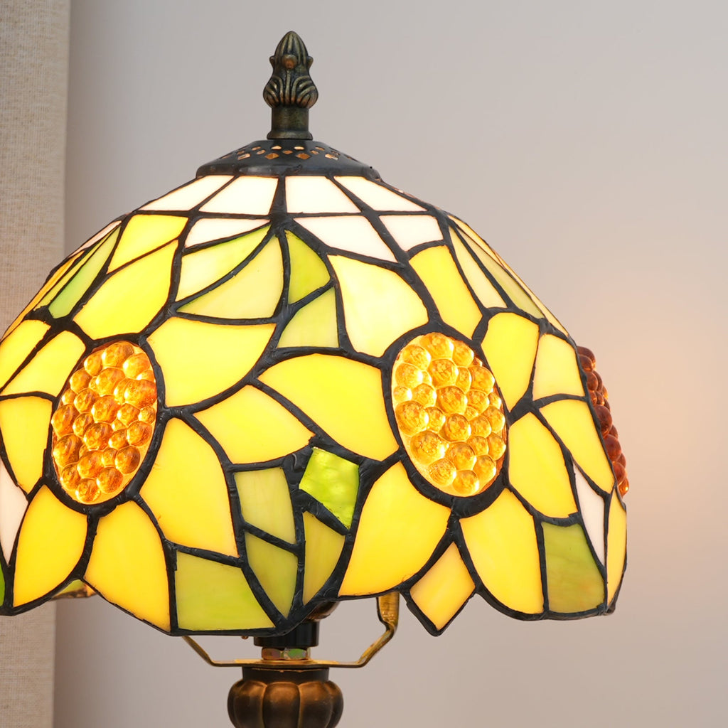 Sunflower Stained Glass Tiffany Table Lamp