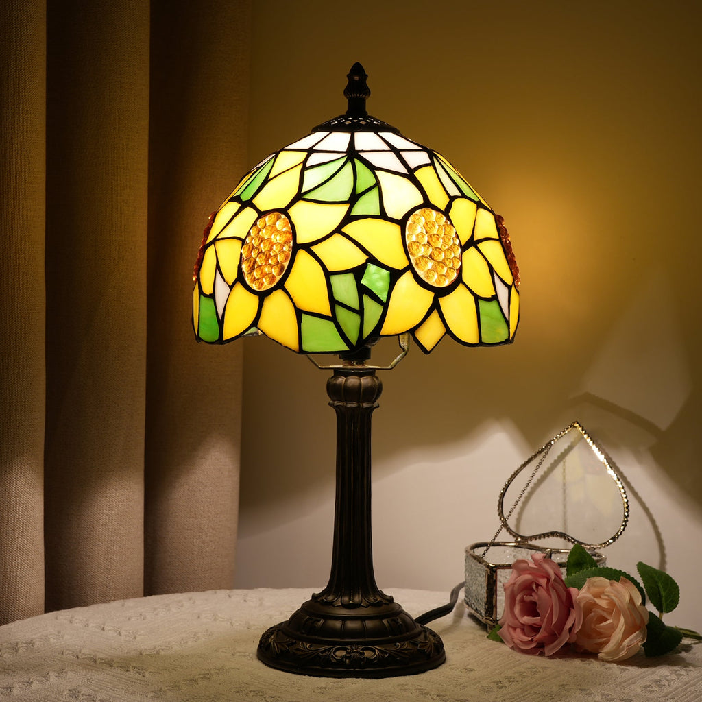 Sunflower Stained Glass Tiffany Table Lamp