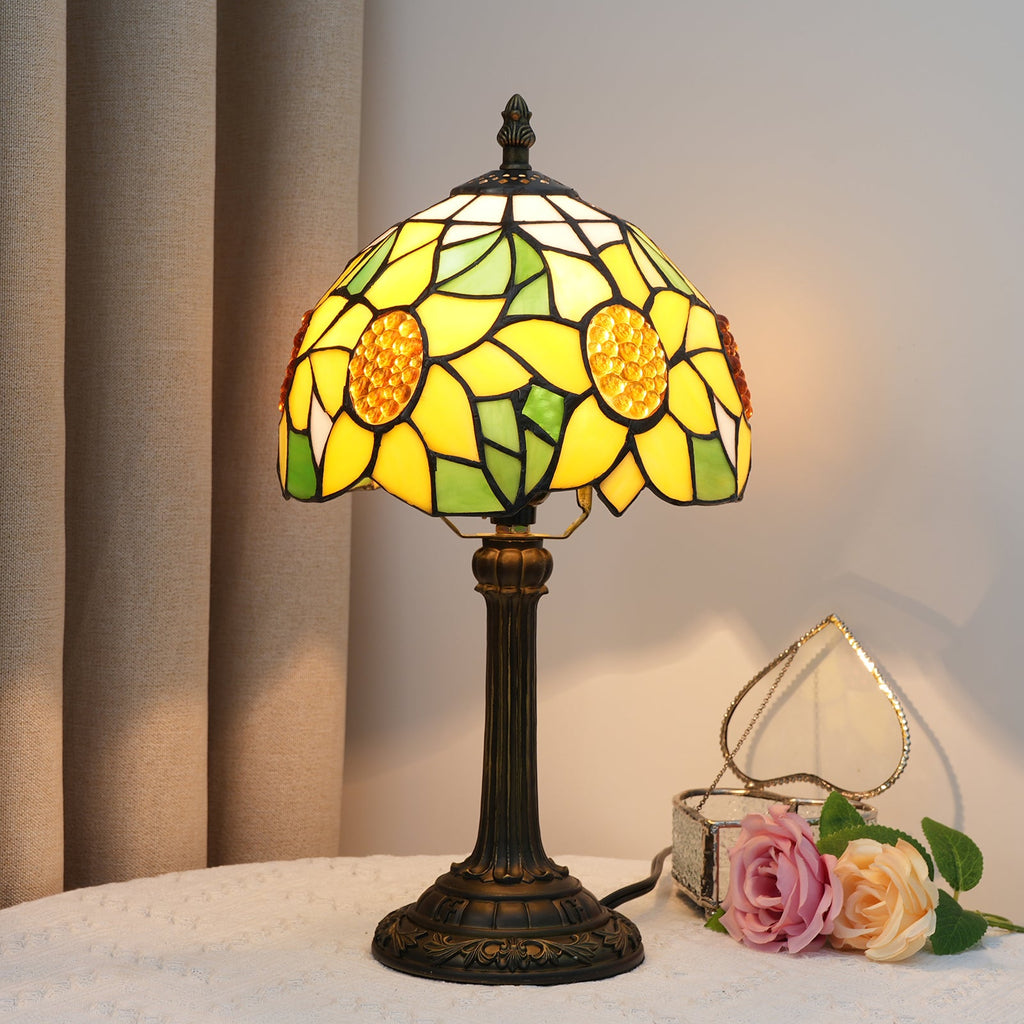 Sunflower Stained Glass Tiffany Table Lamp