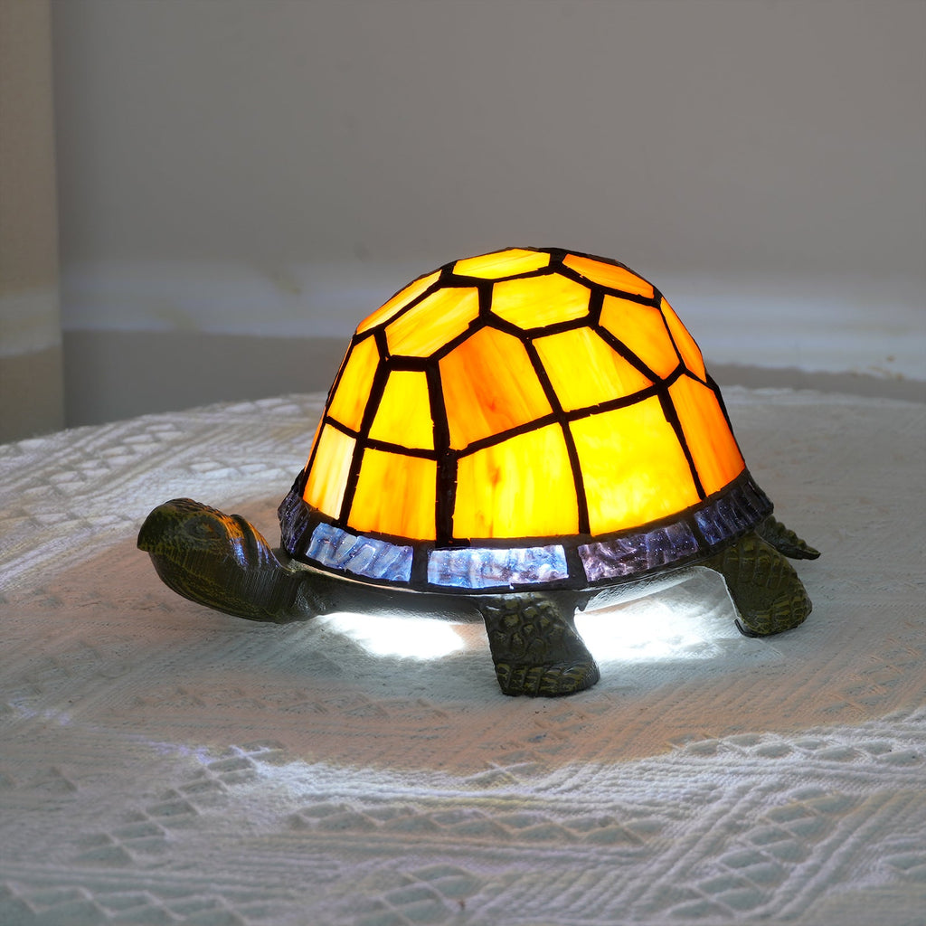 Tiffany Style Stained Glass Turtle Night Light
