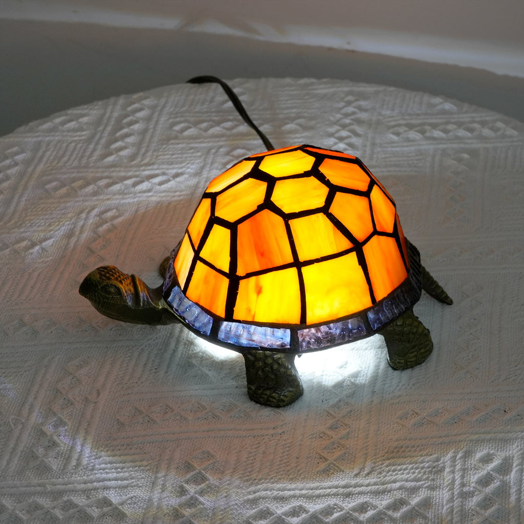 Tiffany Style Stained Glass Turtle Night Light