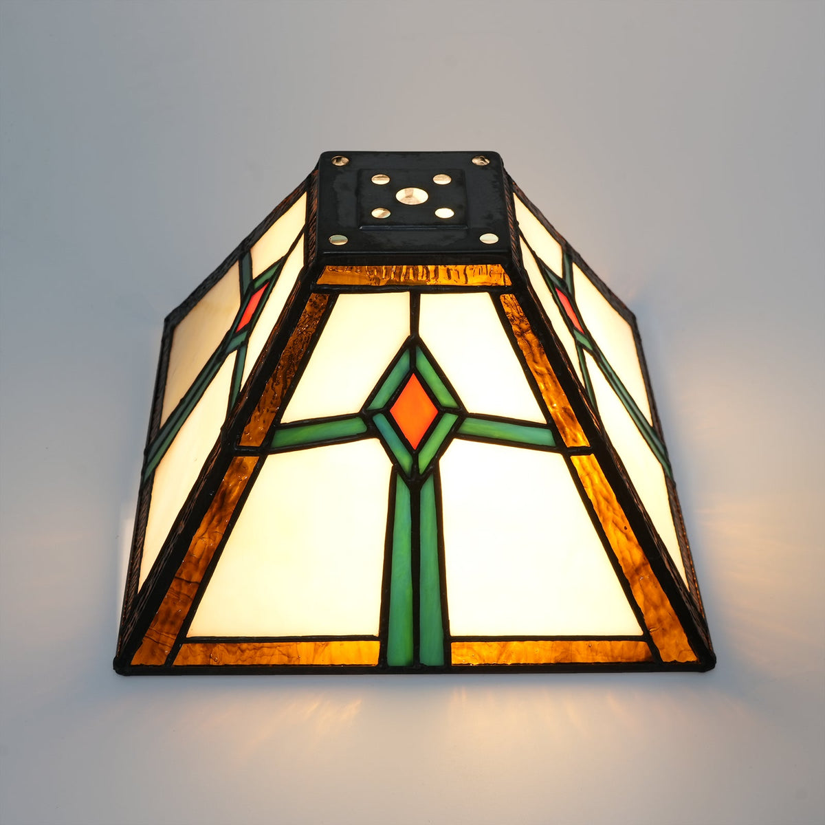 Geometric Tiffany Style Tinted Glass Lampshade