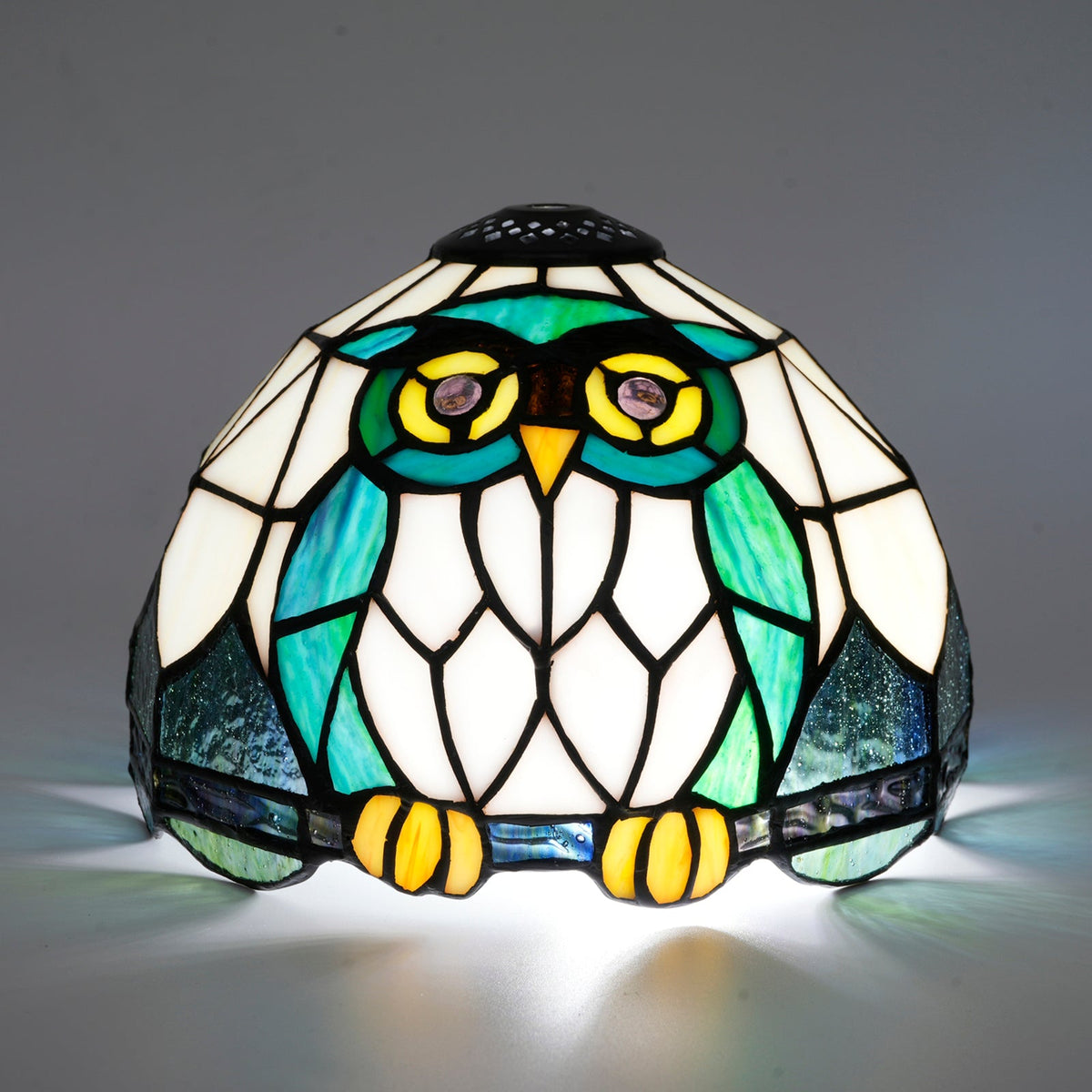 Tiffany Style Owl Tinted Glass Lampshade